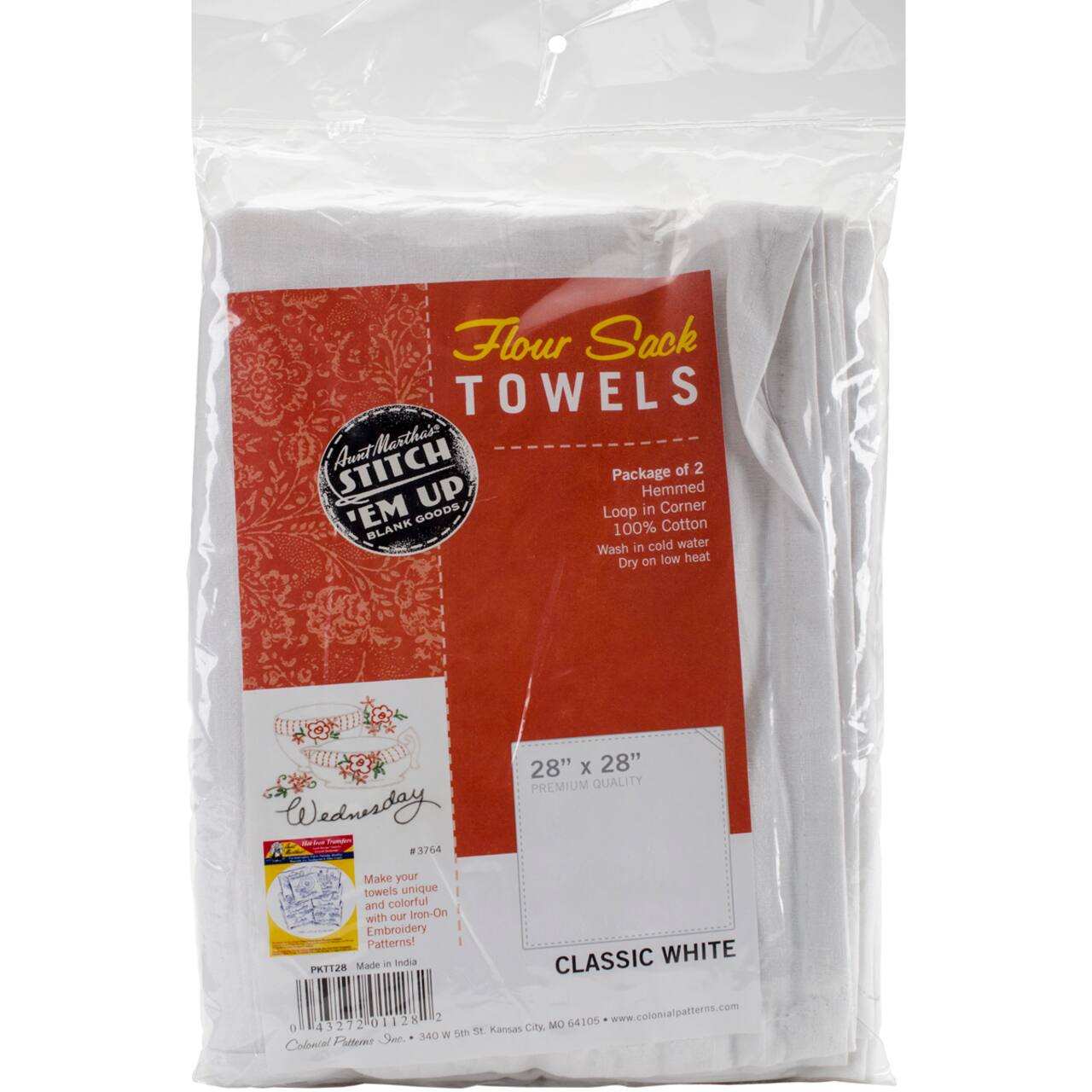 Aunt Martha's® White Stitch 'Em Up Flour Sack Towels